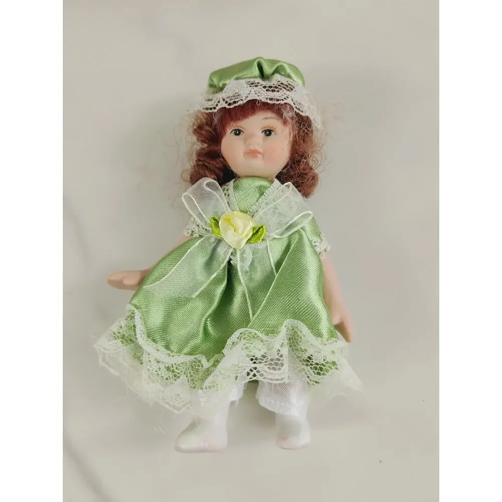 Victorian Mini Porcelain Doll 5 1/4